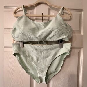 Textured Mint Green Bikini Set